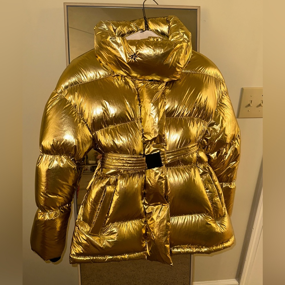 Perfect Moment Oversized Parka Gold Ski Jacket